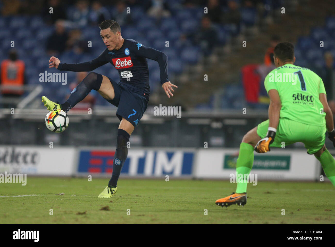 Rome, Italy. 20th Sep, 2017.Hamsik in action during the football match ...