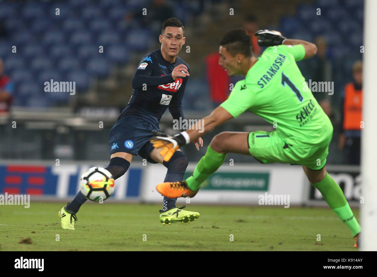 Rome, Italy. 20th Sep, 2017.Hamsik in action during the football match ...