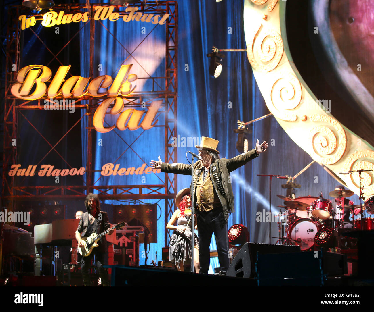 Verona, VR, Italy - September 20, 2017: Live Concert at Verona Arena of Zucchero Fornaciari called Sugar an Italian singer songwriter with his band at Black Cat Tour Credit: FC Italy/Alamy Live News Stock Photo