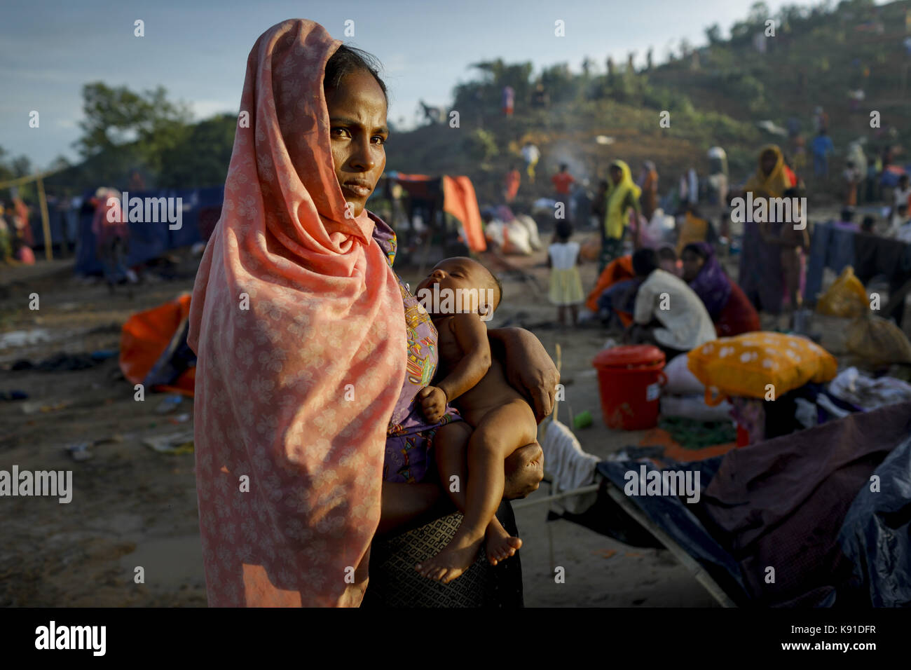 September 17, 2017 - Cox's Bazar, Bangladesh - Rohingya refugee woman