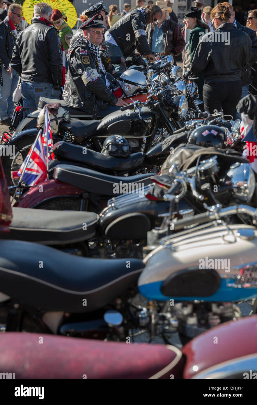 Vintage Rockers at Goodwood Revival Stock Photo - Alamy