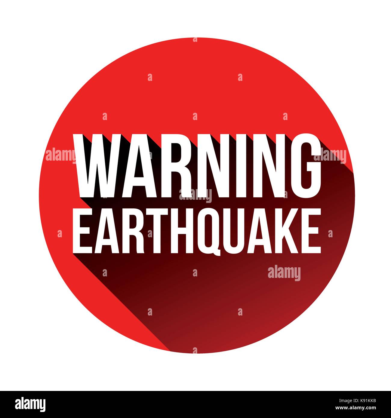 Warning earthquake sign red vector Stock Vector Image & Art Alamy