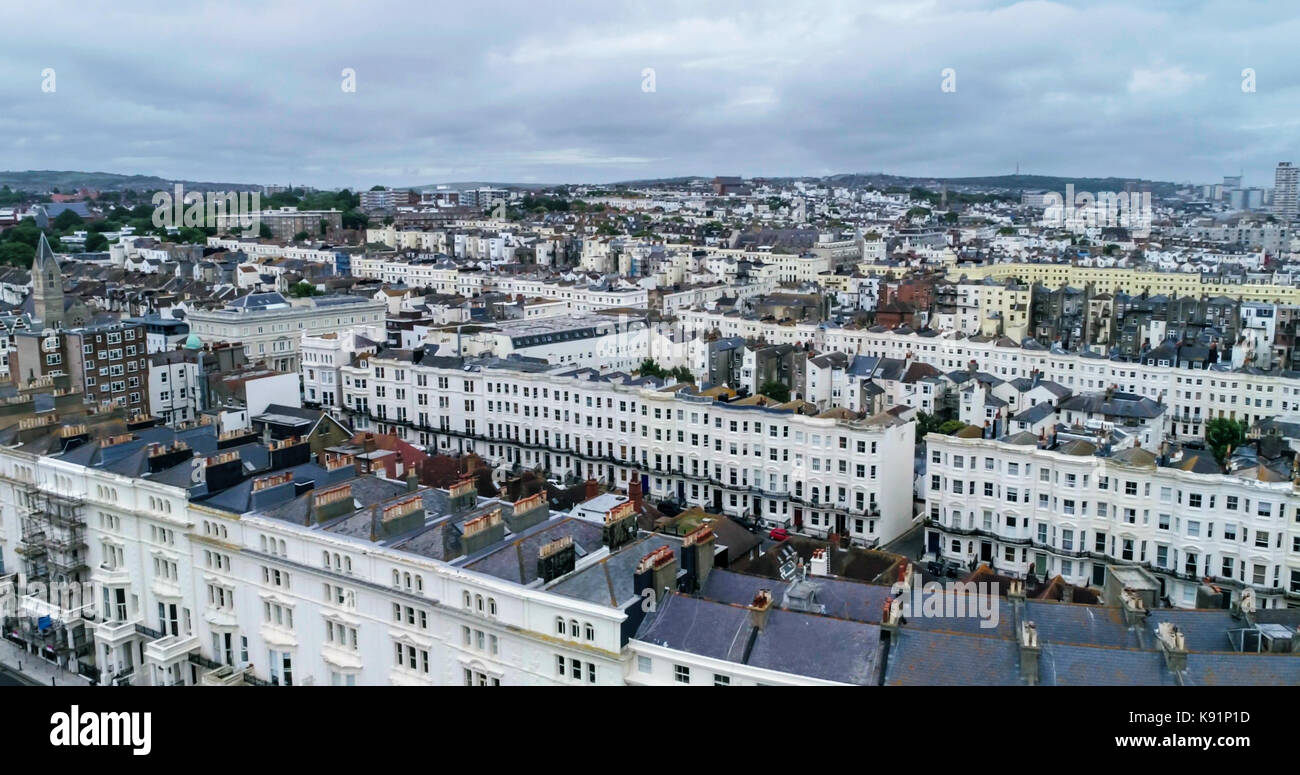 Aerial view of a Regency square in Brighton and Hove Stock Photo Alamy