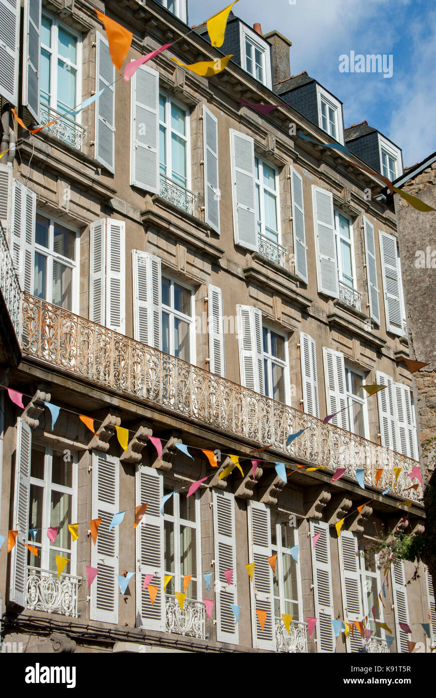 A house in The old town of Vannes, Morbihan, Brittany, France Stock