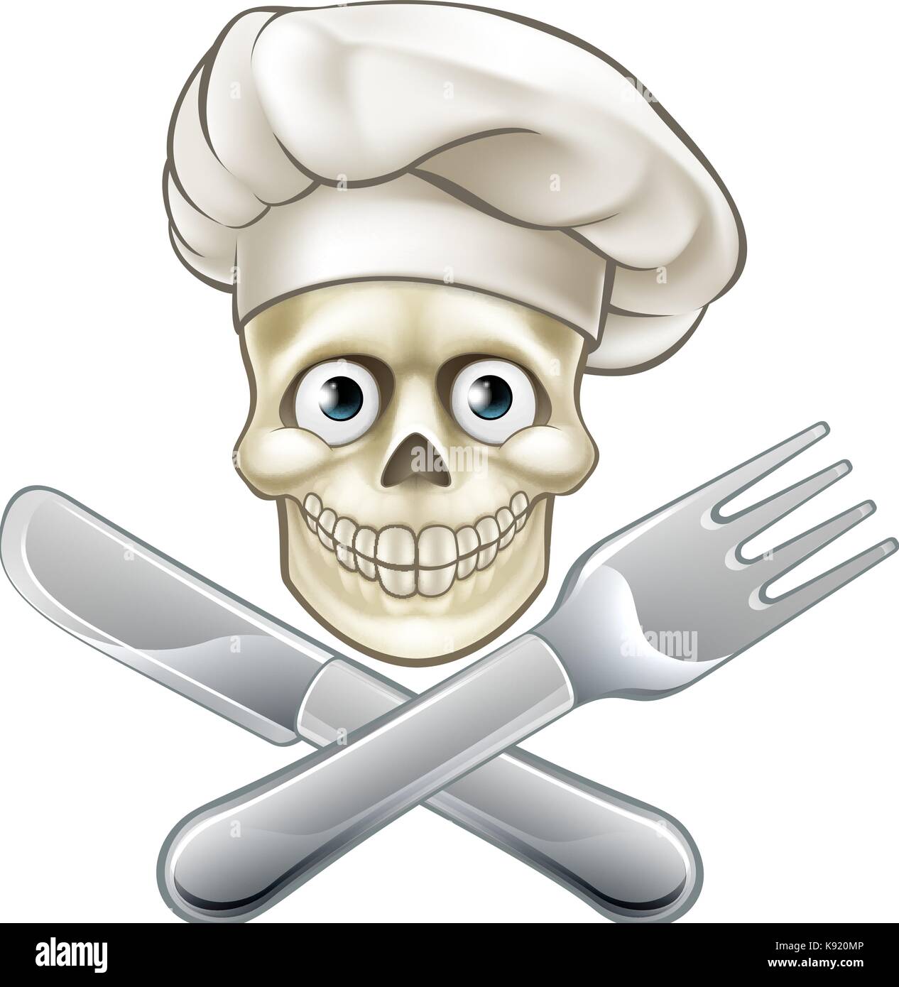 Skull Chef Pirate Cartoon Stock Vector Image Art Alamy