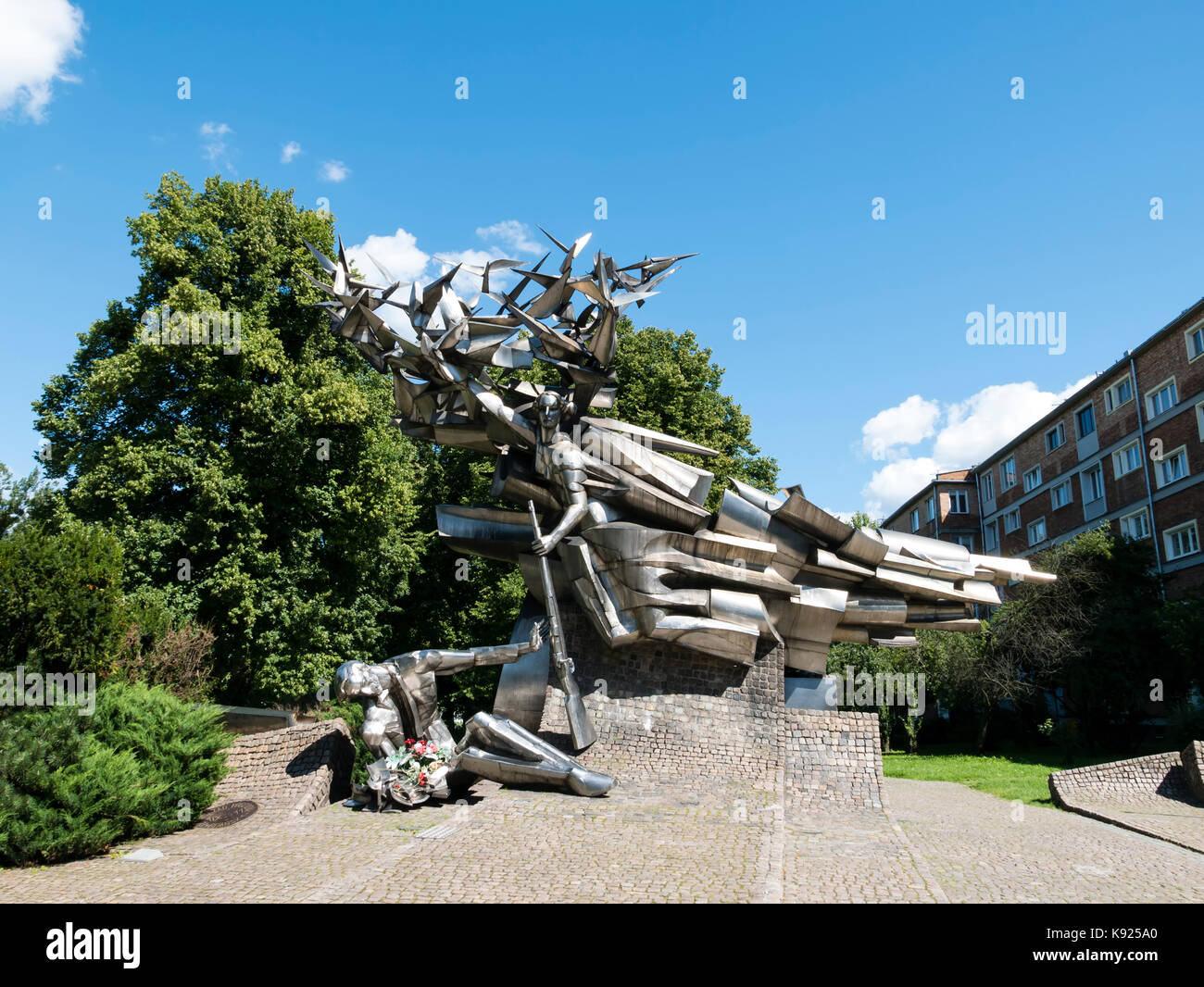 Monument to the Defenders of the Polish Post Office, Gdansk, Pomerania Province, Poland Stock