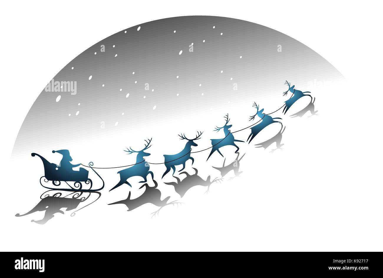 Santa Claus sleigh Stock Vector Image & Art - Alamy