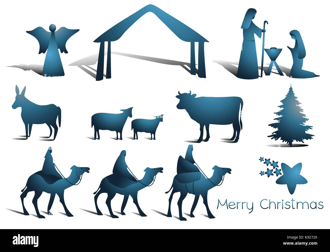 Nativity donkey Stock Vector Images - Alamy