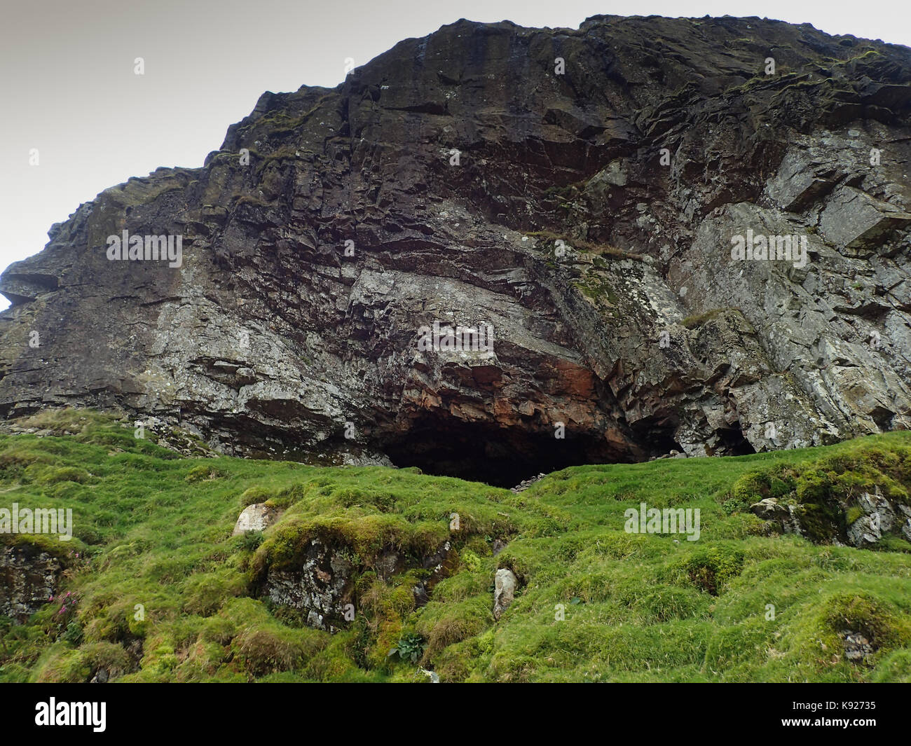 The Priest Hole on Dove Crag in the Eastern Fells area of the Lake District National Park, Cumbria, England Stock Photo