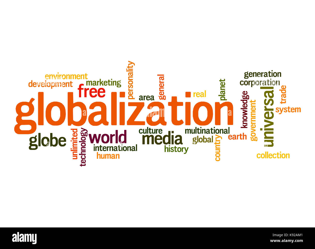Globalization word cloud Stock Photo