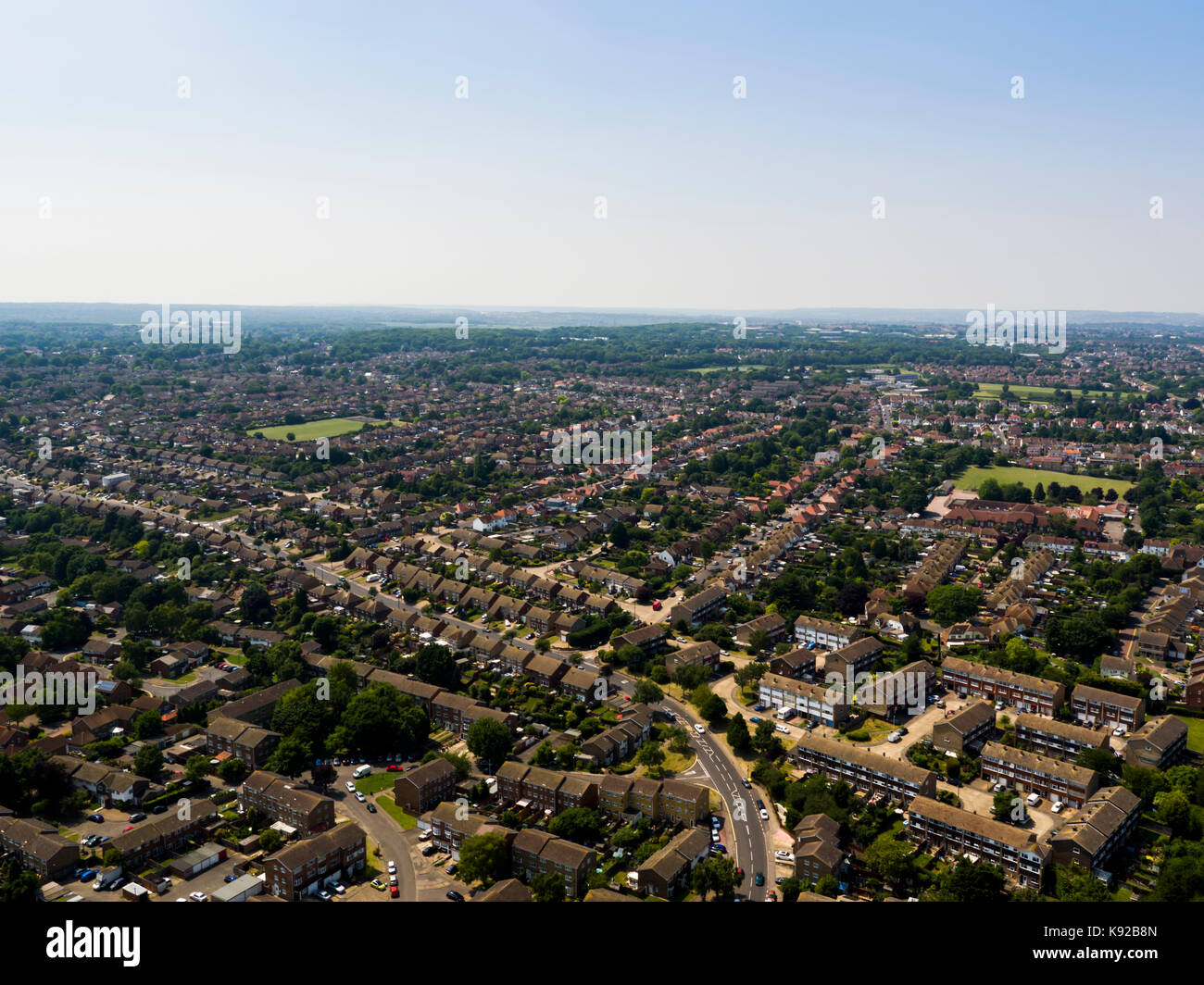 Rainham, Kent Drone shot Stock Photo Alamy