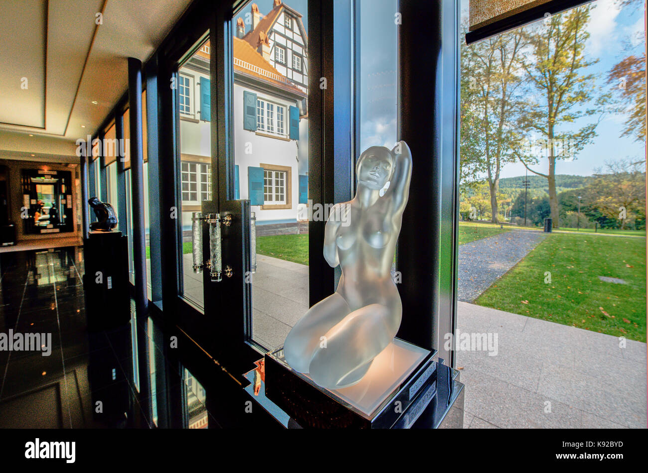 glas arts at Hotel-Restaurant Villa René Lalique, Wingens-sur-Moder Stock Photo