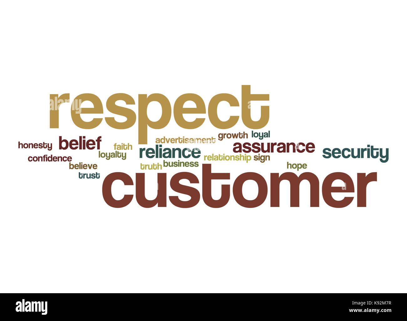 Respect customer word cloud Stock Photo Alamy