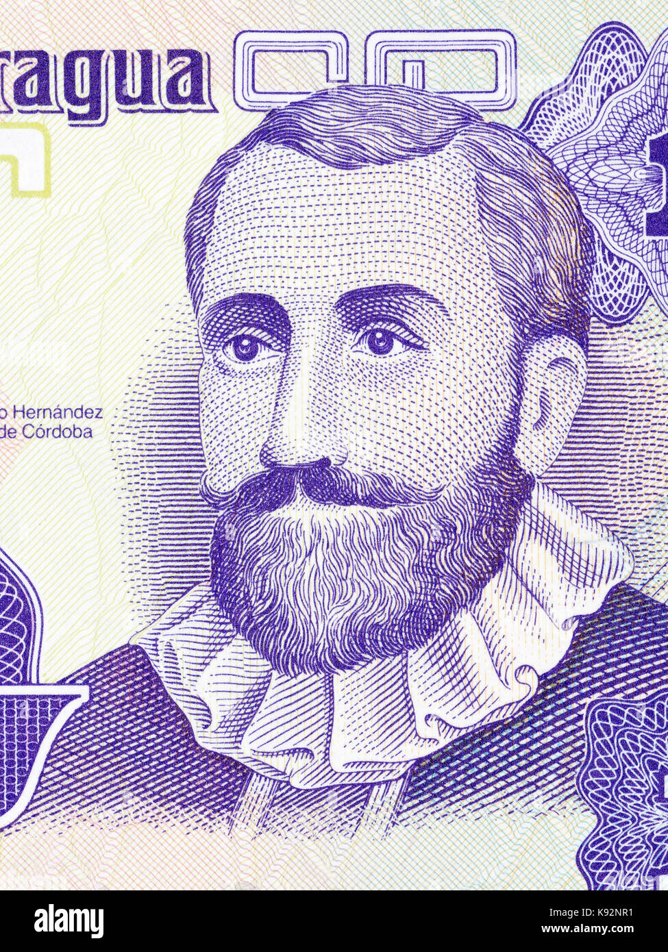 Francisco Hernandez de Cordoba portrait from Nicaraguan money Stock Photo Alamy Francisco Hernandez de Cordoba portrait from Nicaraguan money Stock Photo Alamy