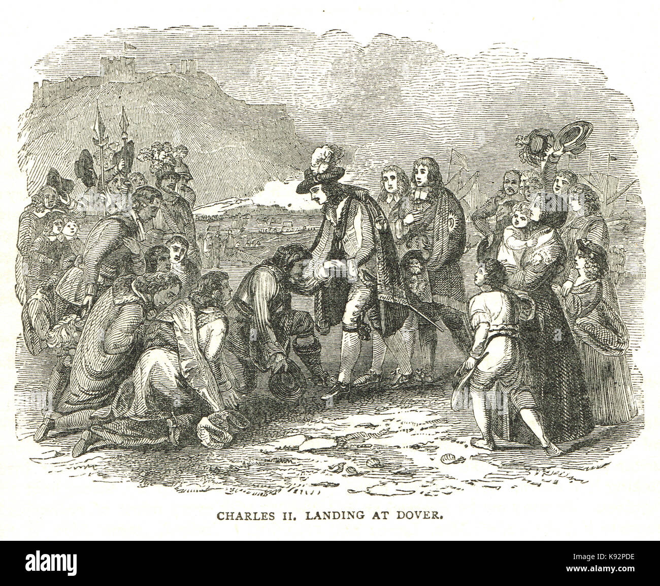 Charles Ii Landing At Dover 1660 Restoration Of The Monarchy Stock Photo Alamy