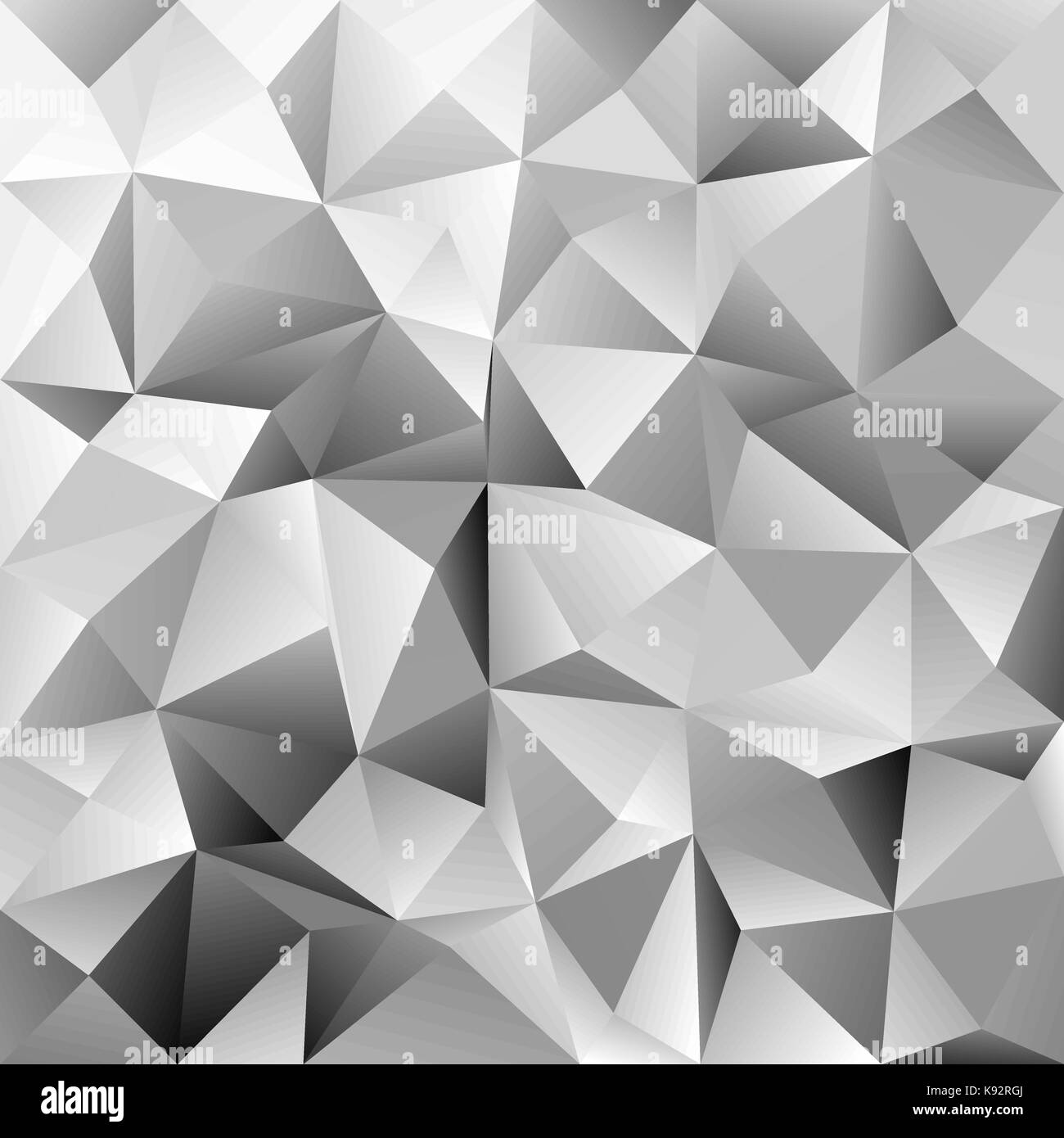 Geometric triangle tile pattern background - polygon vector graphic from grey triangles Stock Vector