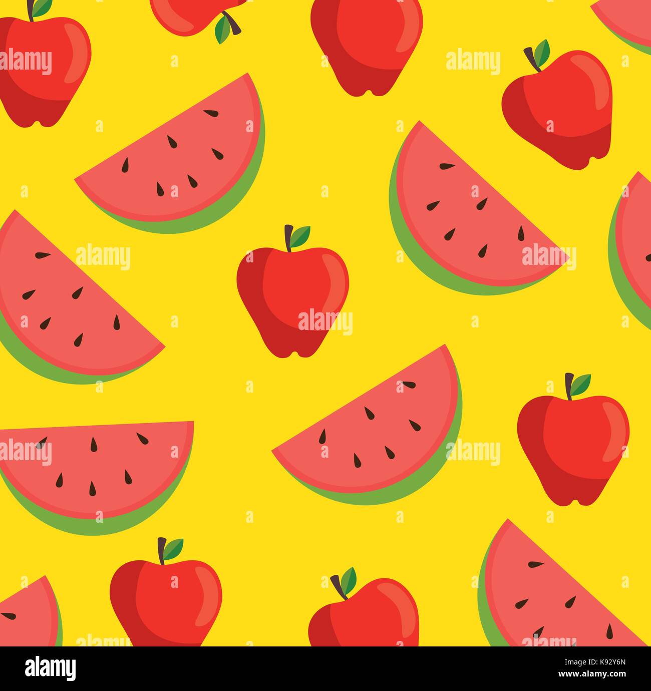 seamless fruit pattern vector illustration graphic design Stock Vector ...