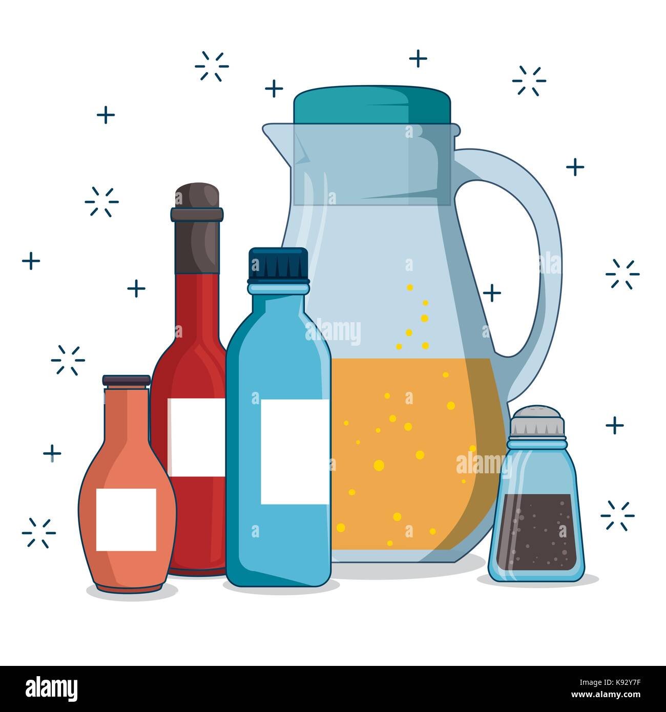 Grill picnic basket nobody Stock Vector Images - Alamy