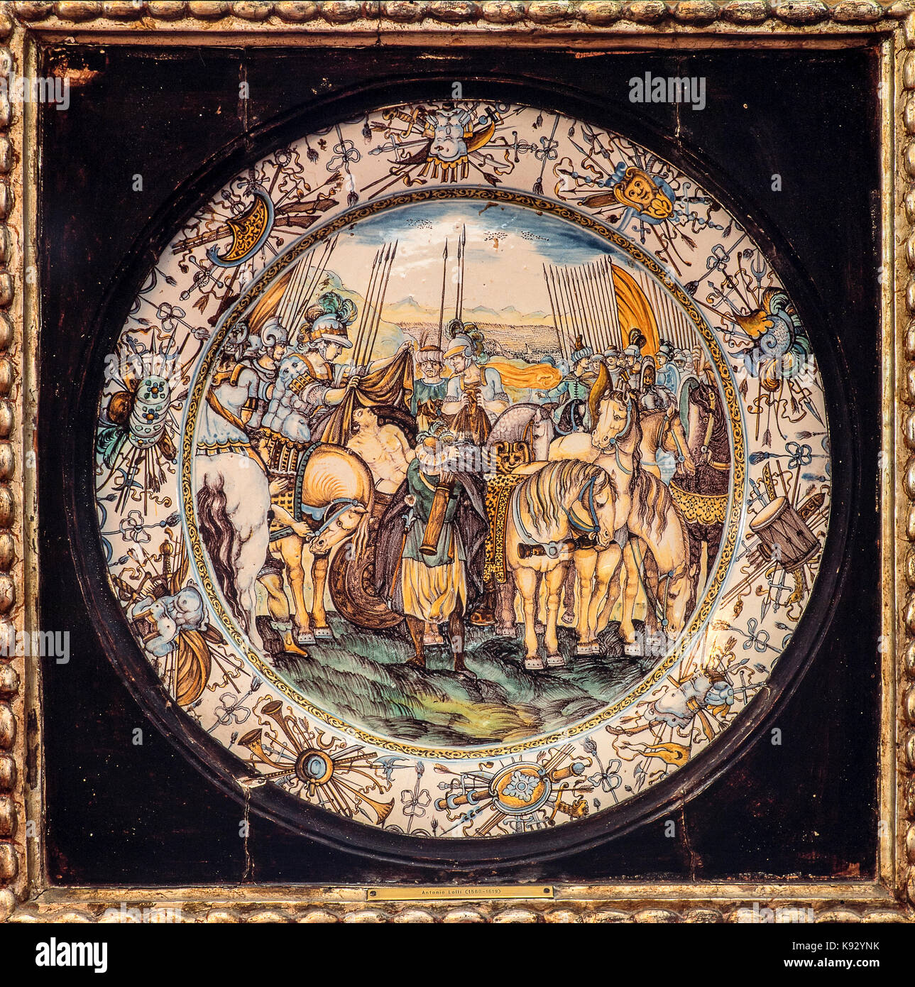 Italy Abruzzo Loreto Aprutino Acerbo ceramic museum - place in ceramic by Francesco Grue ( 1618 -1673 ) Stock Photo