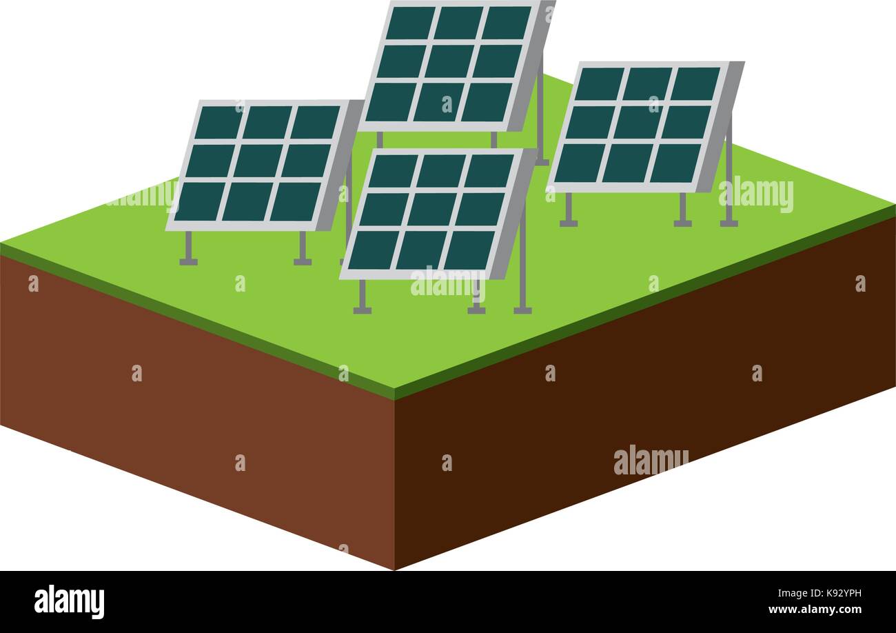 solar panel modern technologies alternative energy sources Stock Vector ...