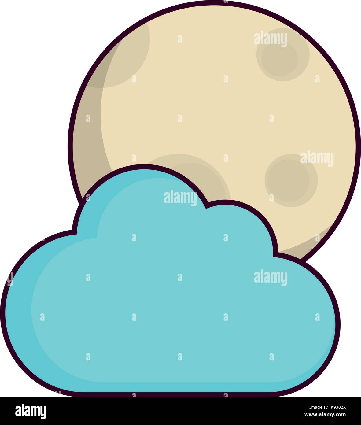moon and cloud icon Stock Vector Image & Art - Alamy