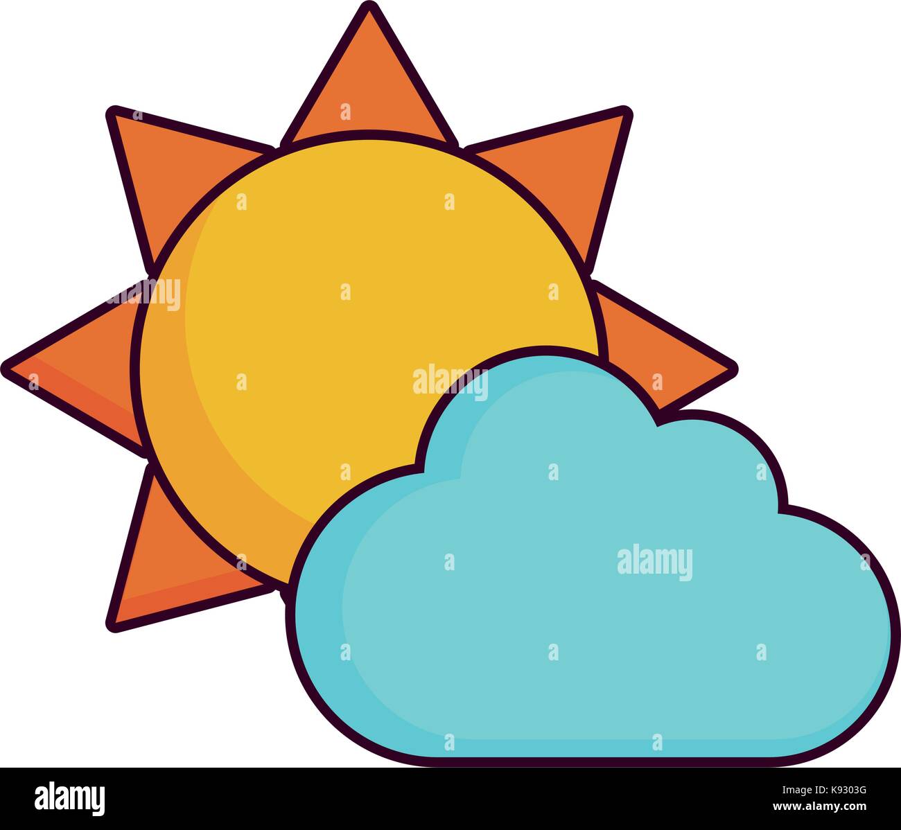 sun and cloud icon Stock Vector Image & Art - Alamy