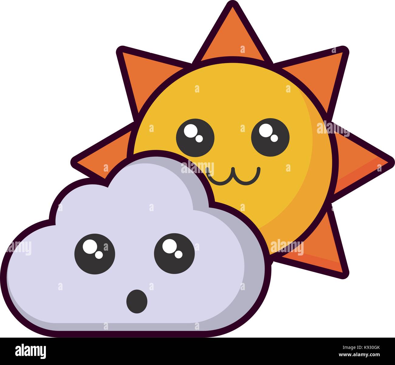 sun and cloud icon Stock Vector Image & Art - Alamy