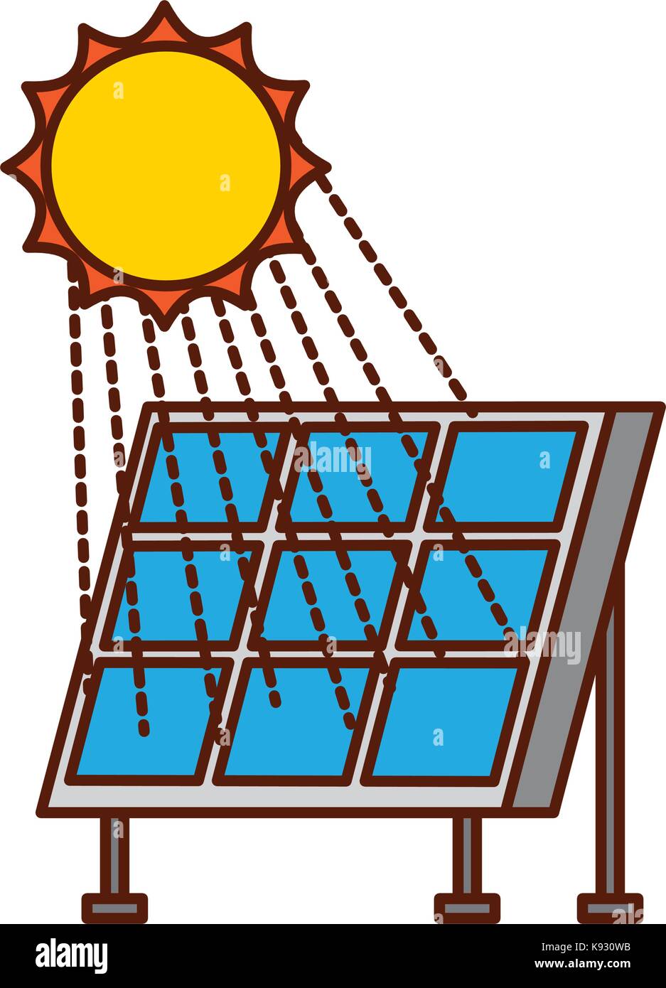 solar panel modern technologies alternative energy sources Stock Vector ...