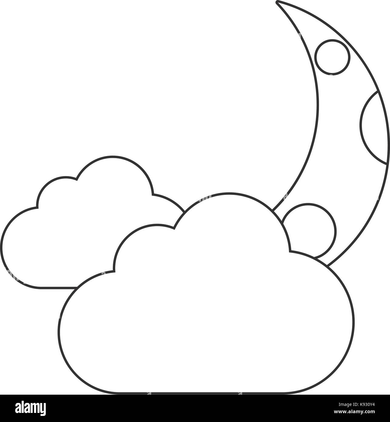moon and cloud icon Stock Vector Image & Art - Alamy