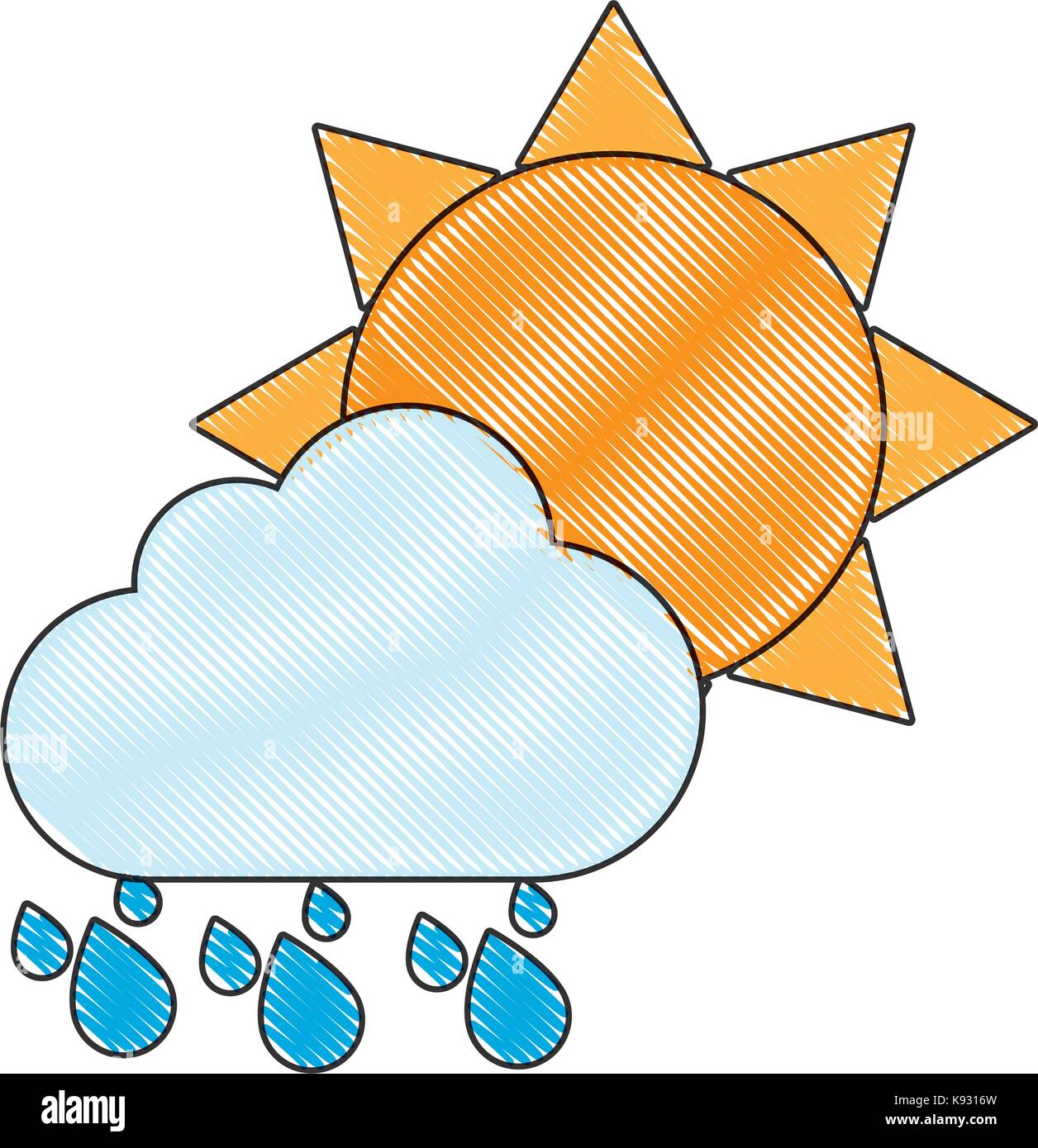sun and cloud icon Stock Vector Image & Art - Alamy