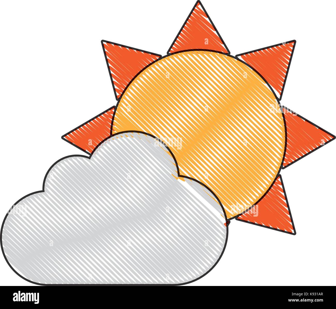 sun and cloud icon Stock Vector Image & Art - Alamy