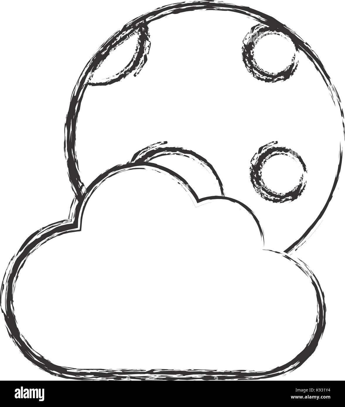 moon and cloud icon Stock Vector Image & Art - Alamy
