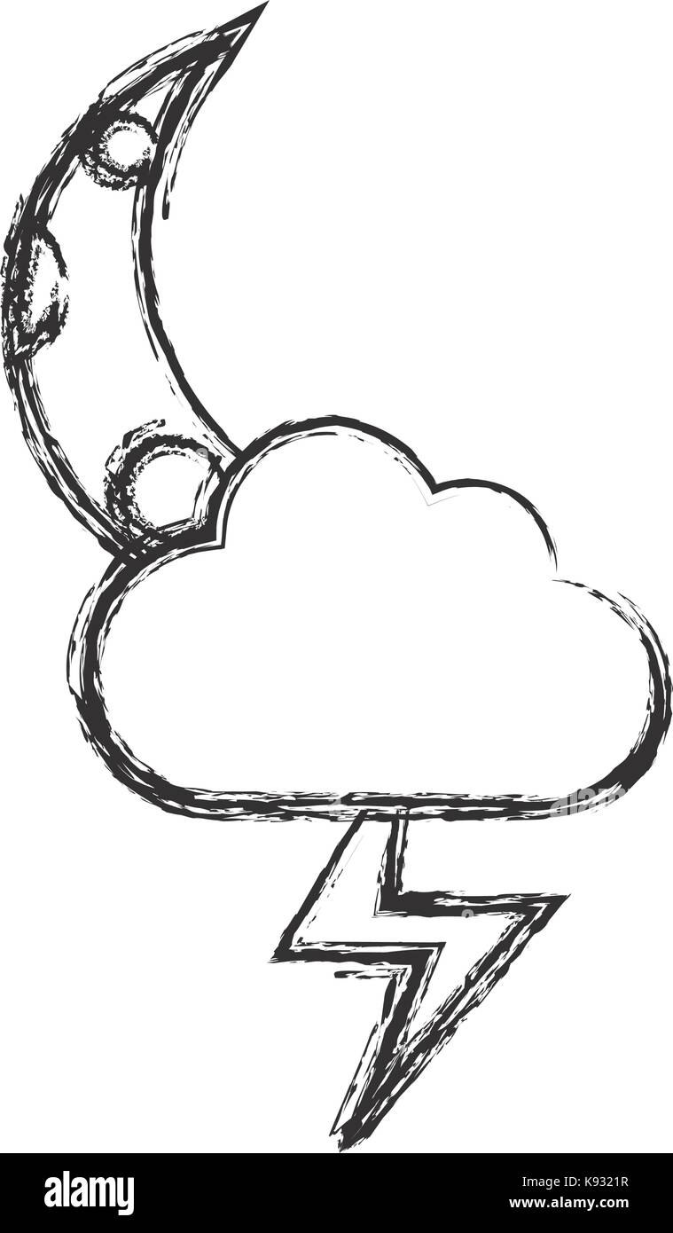 cloud and moon icon Stock Vector Image & Art - Alamy