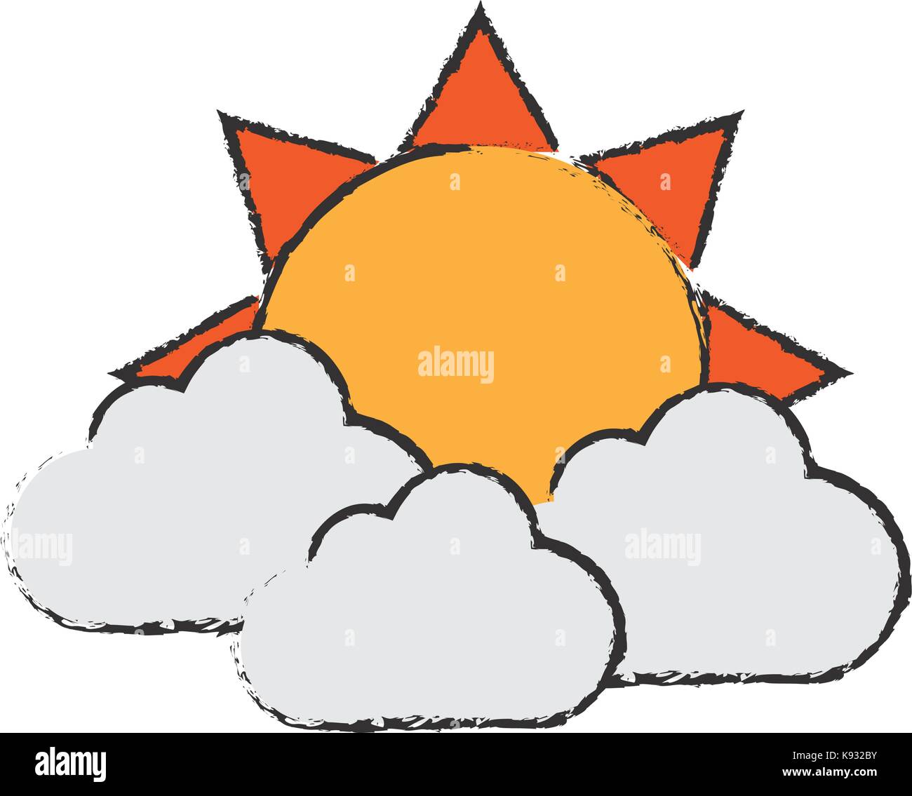 sun and cloud icon Stock Vector Image & Art - Alamy