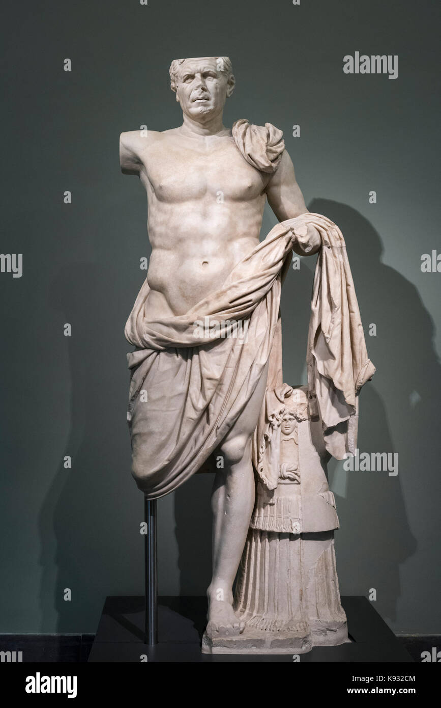 Rome. Italy. General of Tivoli, Roman sculpture, 90-70 BC, Palazzo Massimo alle Terme. Museo Nazionale Romano. Stock Photo