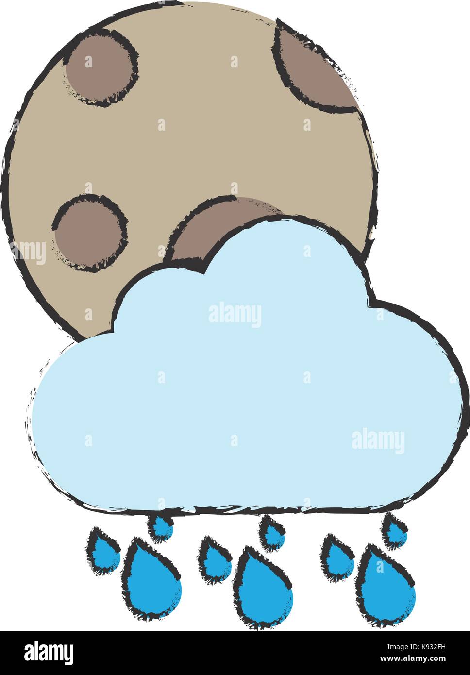 moon and cloud icon Stock Vector Image & Art - Alamy