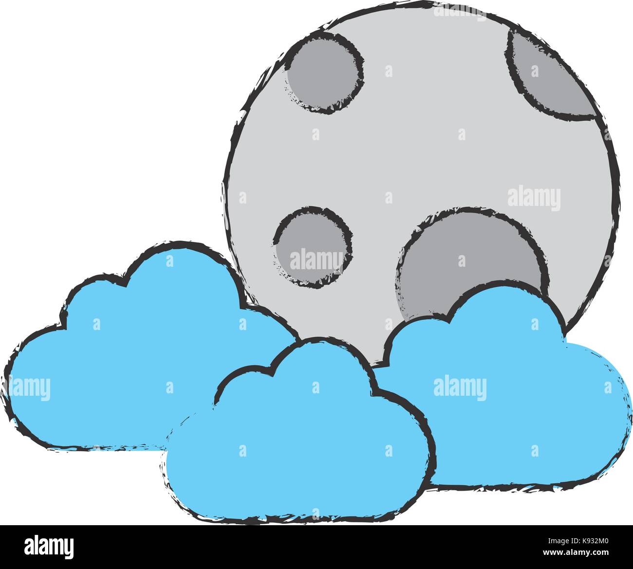 moon and cloud icon Stock Vector Image & Art - Alamy