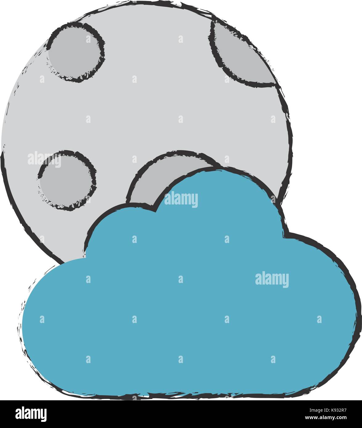 moon and cloud icon Stock Vector Image & Art - Alamy