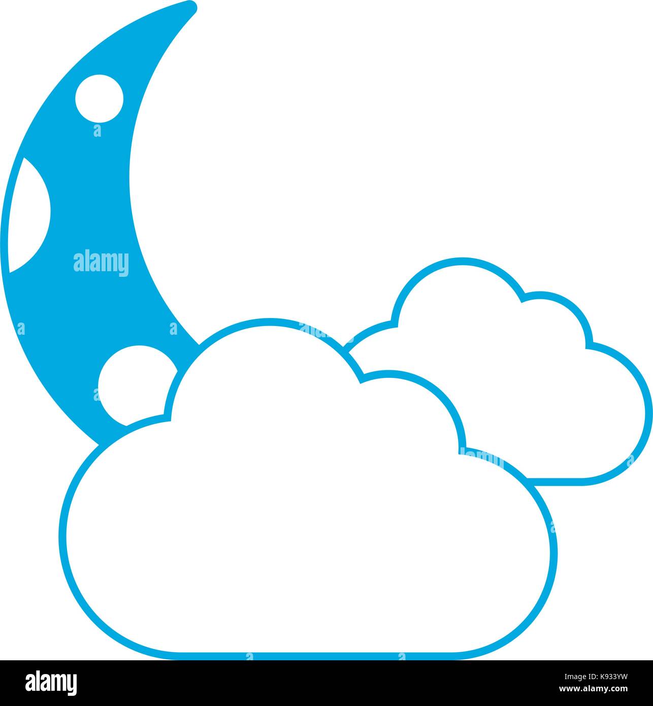 moon and cloud icon Stock Vector Image & Art - Alamy