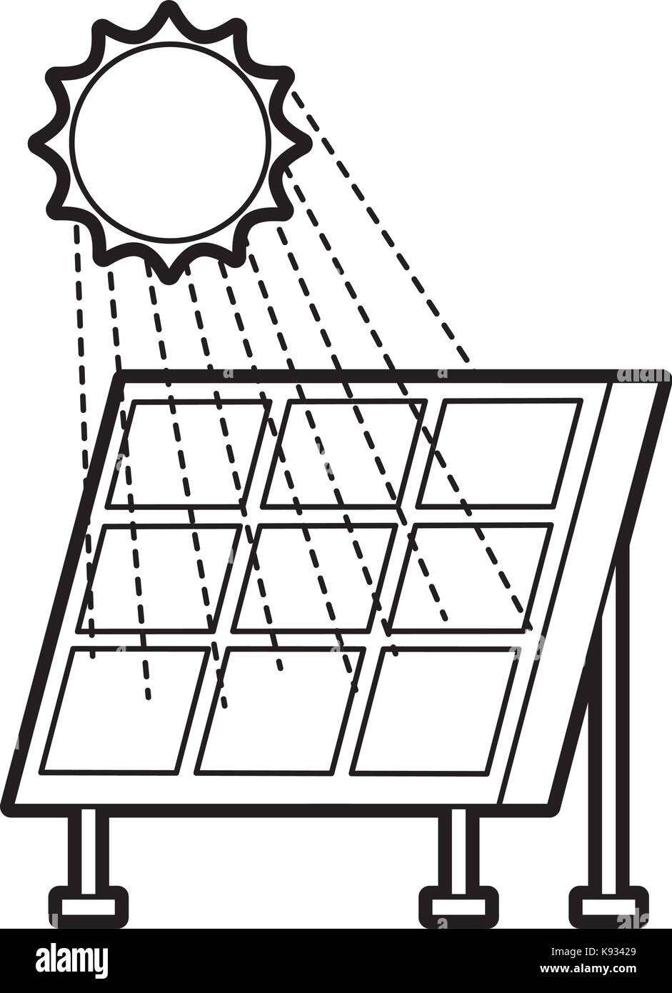 solar panel modern technologies alternative energy sources Stock Vector ...
