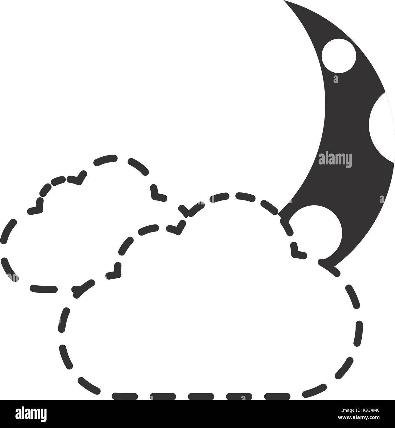 moon and cloud icon Stock Vector Image & Art - Alamy