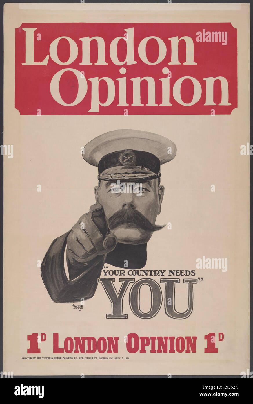 Kitchener London Opinion Cover 1914 by Alfred Leete Stock Photo Alamy