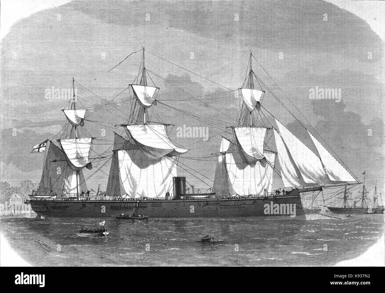 Korvette SMS Ariadne 1871 (IZ 57 288) no text Stock Photo Alamy