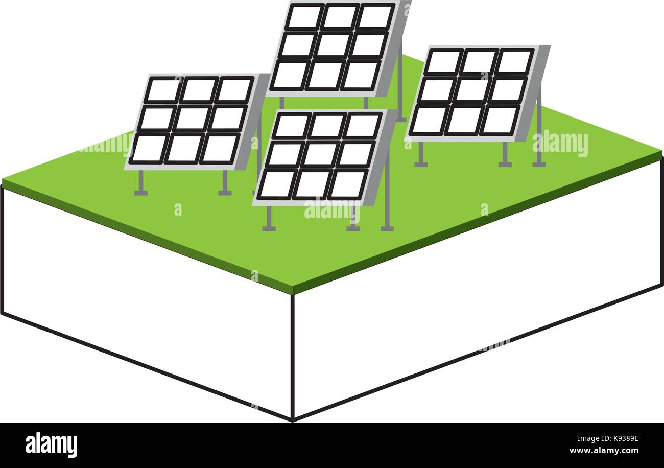 solar panel modern technologies alternative energy sources Stock Vector ...