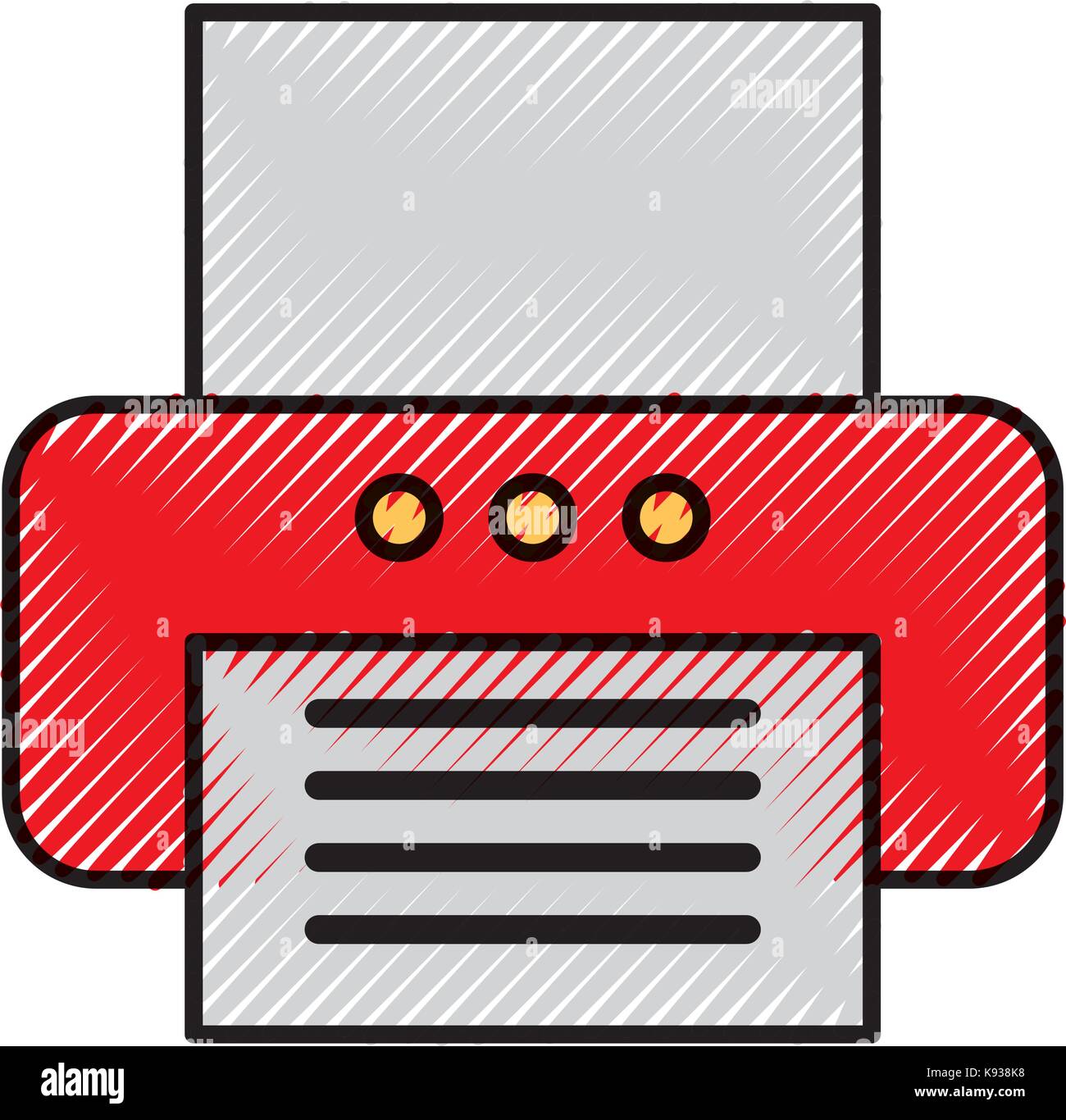 printer office copy paper device technology Stock Vector Image & Art ...