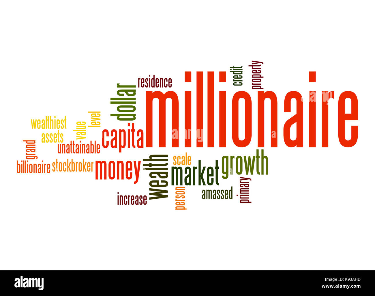 Millionaire word cloud Stock Photo - Alamy