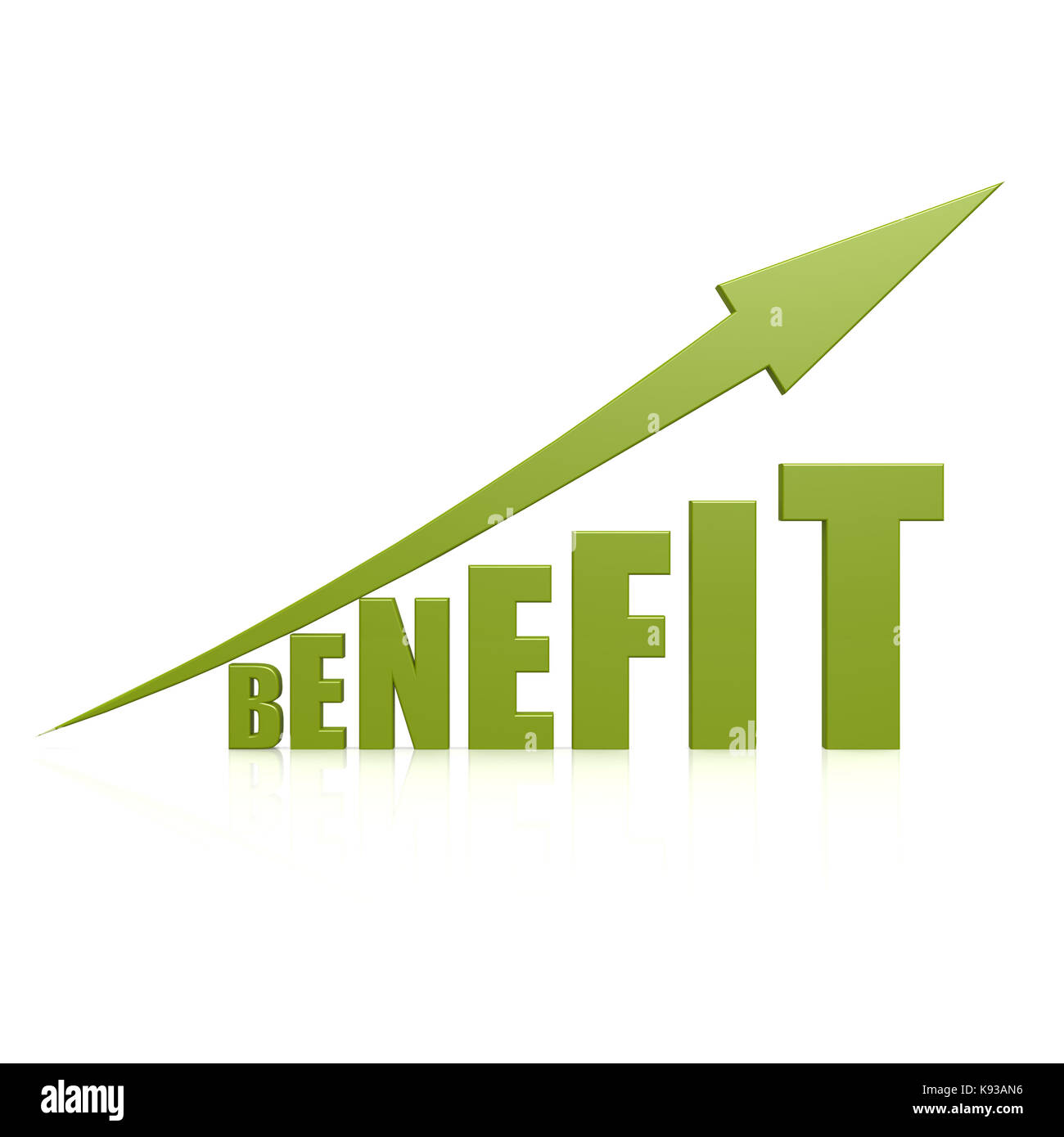 Benefit green arrow Stock Photo - Alamy