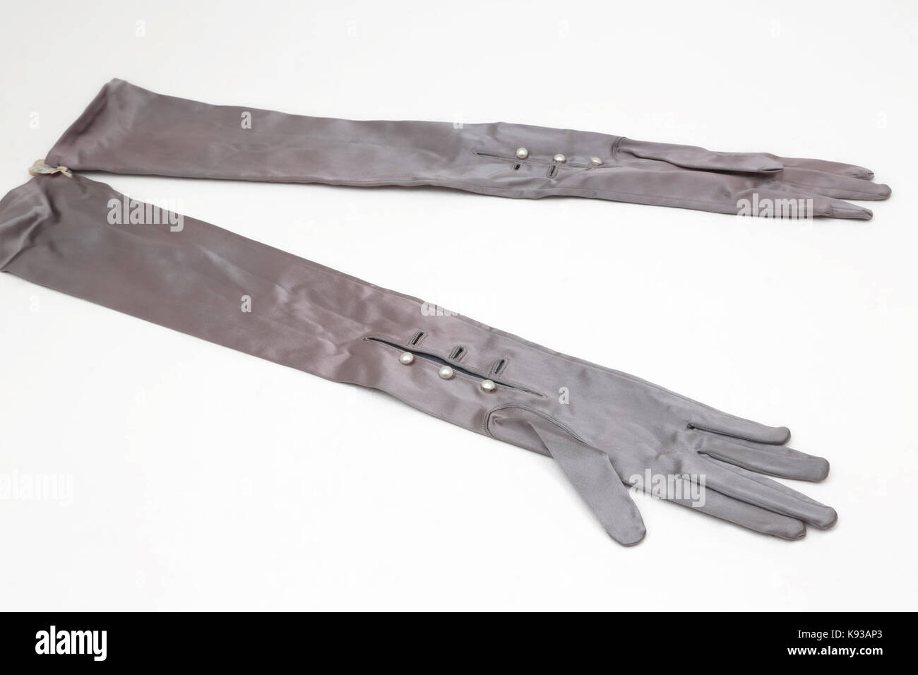 long grey gloves