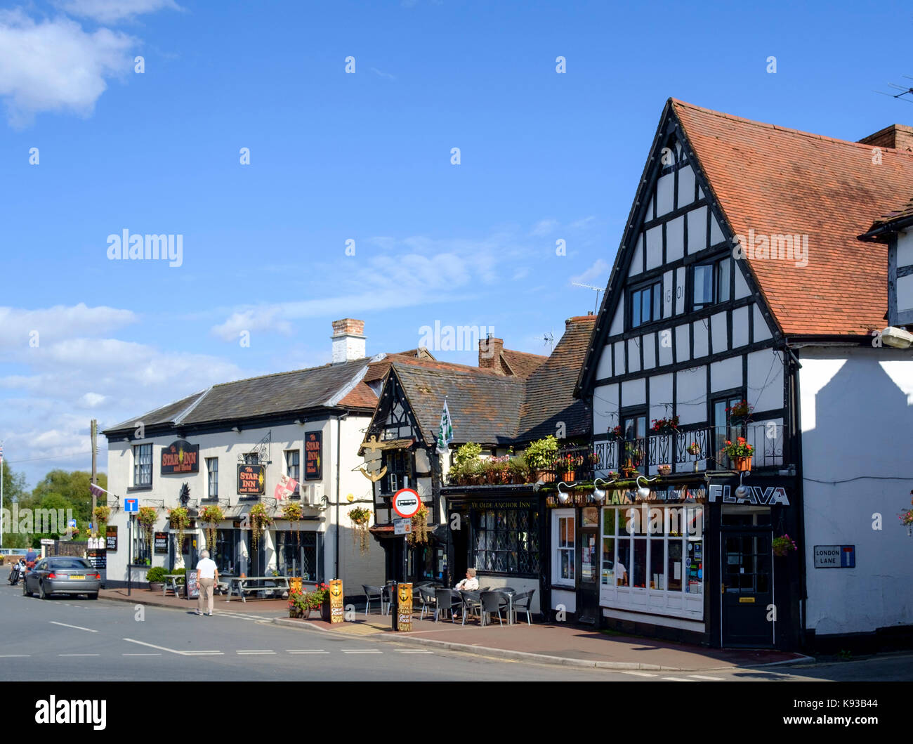 Around UptonuponSevern Worcestershire england UK The Star Inn Stock
