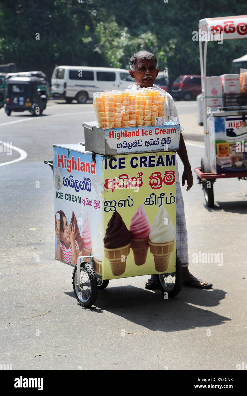 Kandy City Sri Lanka Ice Cream Vendor Stock Photo Alamy